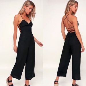 Astr jumpsuit black size small